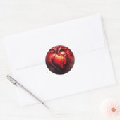 Fiery Cracked Heart Sticker - Symbol der Leidensch (Umschlag)