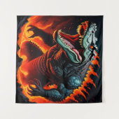 Fiery Crocodile Power Wandteppich (Vorderseite (Horizontal))