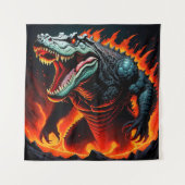 Fiery Crocodile Power Wandteppich (Vorderseite)