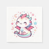 Fiery Custom Pastel Dragon Baby Shower Serviette (Vorderseite)
