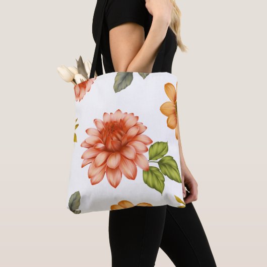 Fiery Dahlia Bloom Tasche (Von Nahem)