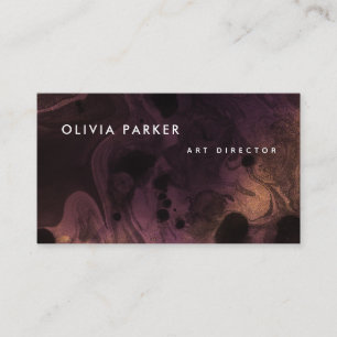 Fiery Dark Marble Dramatischer Blick auf die Was Visitenkarte
