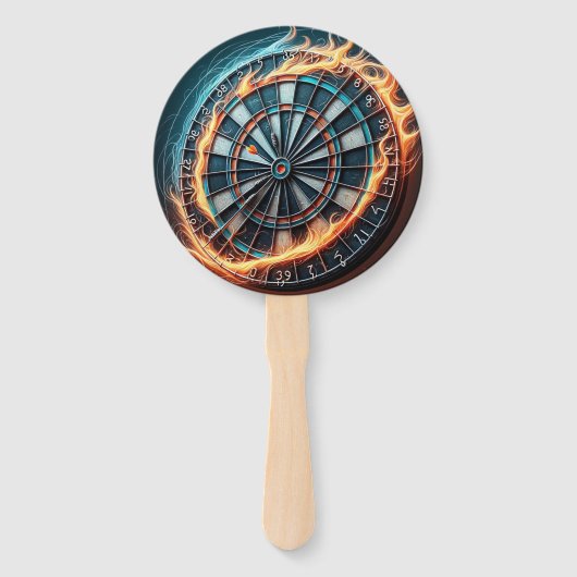 Fiery Dartboard mit Bullseye Explosion Fächer (Rückseite)