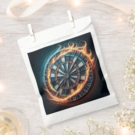 Fiery Dartboard mit Bullseye Explosion Geschenktütchen (Ausgeschnitten)