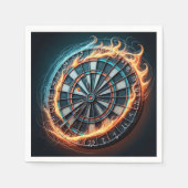Fiery Dartboard mit Bullseye Explosion Serviette (Vorderseite)