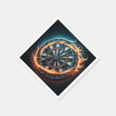 Fiery Dartboard mit Bullseye Explosion Serviette (Ecke)
