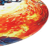 Fiery Deer Stance-Crimson Stag Scene Schneidebrett (Ecke)