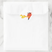 Fiery Devil's Head decal Runder Aufkleber (Tasche)
