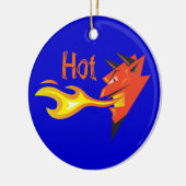 Fiery Devil's Head Door Hanger Keramik Ornament (Links)