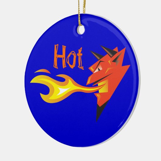 Fiery Devil's Head Door Hanger Keramik Ornament (Links)