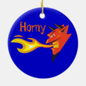 Fiery Devil's Head Door Hanger Keramik Ornament (Hinten)