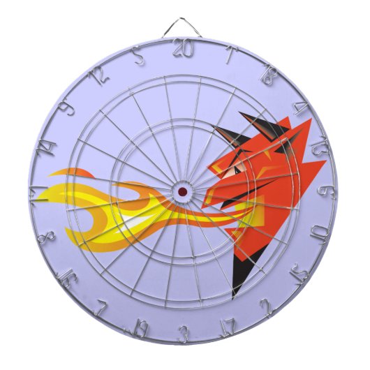 Fiery Devil's Head_Flammspucken Dartscheibe (vorne)