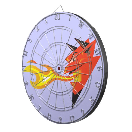 Fiery Devil's Head_Flammspucken Dartscheibe (Vorderseite rechts)