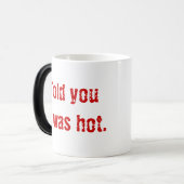 Fiery Devil's Head "Sag dir, es war heiß" Verwandlungstasse (Vorderseite Links)