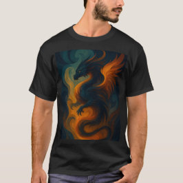 Fiery Dragon Abstrakt Art - Fantasy Beast T - Shir T-Shirt