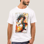 Fiery Dragon Art T - Shirt (Vorderseite)