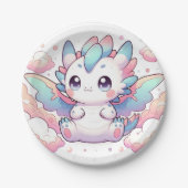 Fiery Dragon Baby Shower Pappteller (Vorderseite)