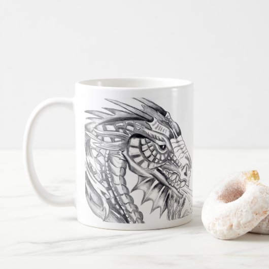 Fiery Dragon Coffee Tasse (Mit Donut)