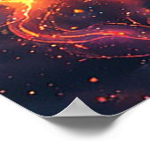 Fiery Dragon Head Radiation Intense Energy Poster (Ecke)