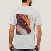 Fiery Dragon Head Radiation Intense Energy T-Shirt (Rückseite)