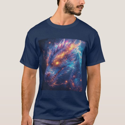 Fiery Dragon Head Radiation Intense Energy T-Shirt (Vorderseite)