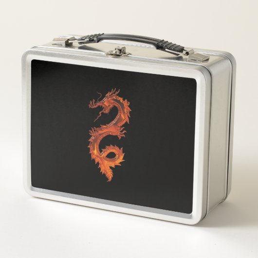 Fiery Dragon Snake Metall Brotdose (Vorderseite)