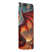 Fiery Dragon über den geschmolzenen Vulkan Thermosbecher (Nach rechts gedreht)