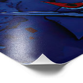 Fiery Drift Blue Red Moderne Abstrakte Kunst Fotodruck (Ecke)