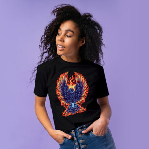 Fiery Eagle and Skull T-Shirt
