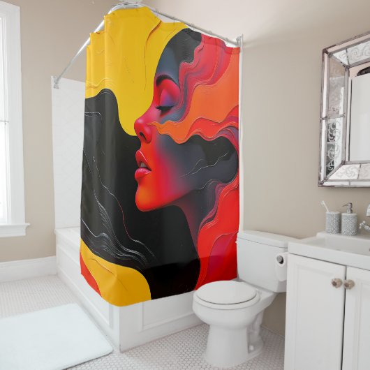 Fiery Elegance Duschvorhang (Beispiel)