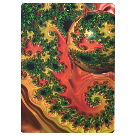 Fiery Elegance - Eine Studie in Complexity Clipboa Klemmbrett (Rückseite)