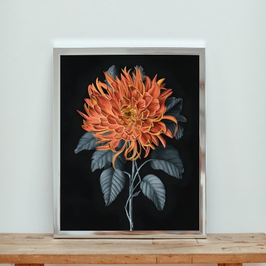 Fiery Elegance: Orange Chrysanthemum Fotodruck