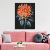 Fiery Elegance: Orange Chrysanthemum Leinwanddruck (Insitu (Wohnzimmer))