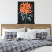 Fiery Elegance: Orange Chrysanthemum Leinwanddruck (Insitu (Schlafzimmer))