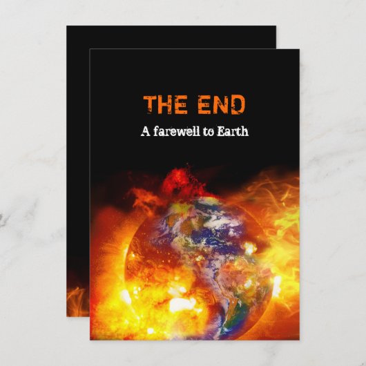 Fiery End of the World Apokalypse Party Einladung (Vorne/Hinten)