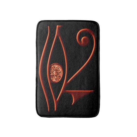 Fiery Eye of Horus Bath Mat Badematte (Vorderseite Vertikal)