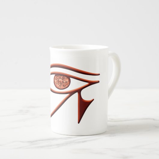 Fiery Eye of Horus Bone China Tasse (Vorderseite Rechts)