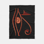 Fiery Eye of Horus Fleece Blanket (Vorderseite)