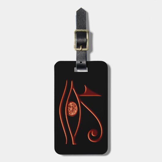Fiery Eye of Horus Gepäckmarke Gepäckanhänger (Vorderseite vertikal)