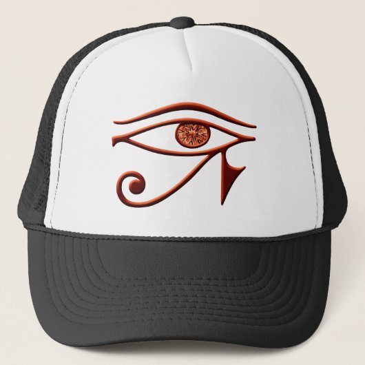 Fiery Eye of Horus Hat Truckerkappe (Vorderseite)