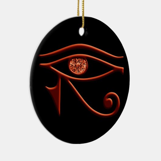 Fiery Eye of Horus Round Ornament (Rechts)