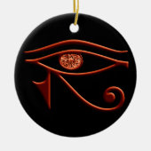 Fiery Eye of Horus Round Ornament (Vorne)