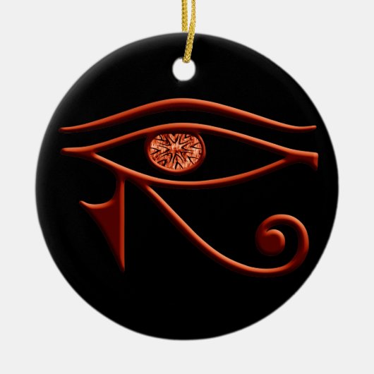 Fiery Eye of Horus Round Ornament (Vorne)