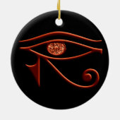 Fiery Eye of Horus Round Ornament (Hinten)