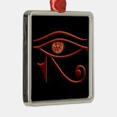 Fiery Eye of Horus Square Ornament Aus Metall (Rechts)