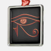 Fiery Eye of Horus Square Ornament Aus Metall (Links)