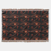Fiery Eye of Horus Throw Blanket Decke (Vorderseite)
