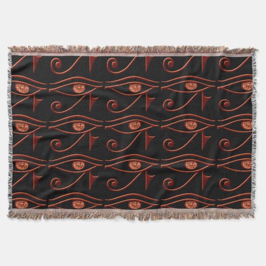 Fiery Eye of Horus Throw Blanket Decke (Vorderseite)
