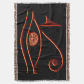 Fiery Eye of Horus Throw Blanket Decke (Vorderseite Vertikal)