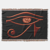 Fiery Eye of Horus Throw Blanket Decke (Vorderseite)